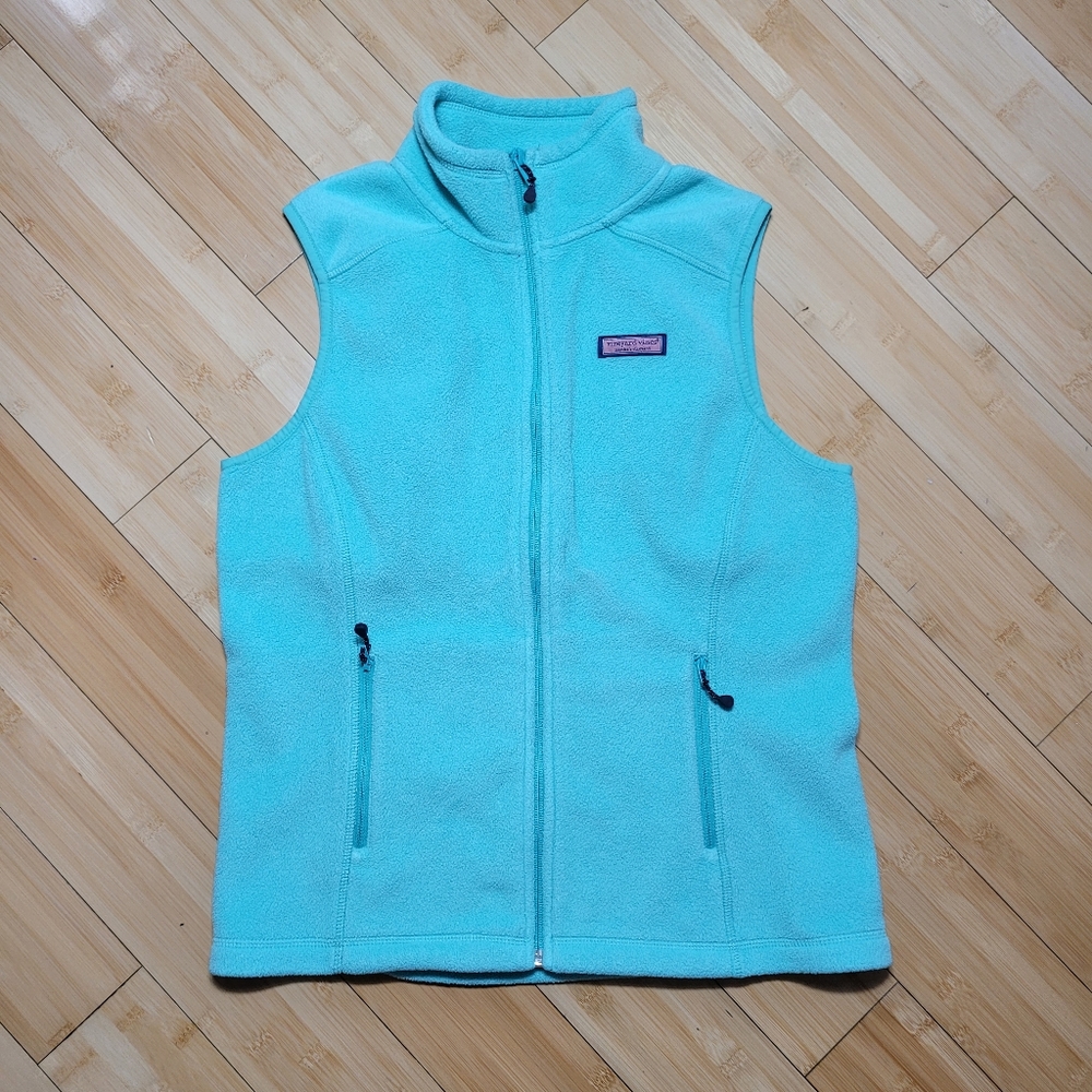 Vineyard Vines Fleece Vest Sea Green Small Women’s